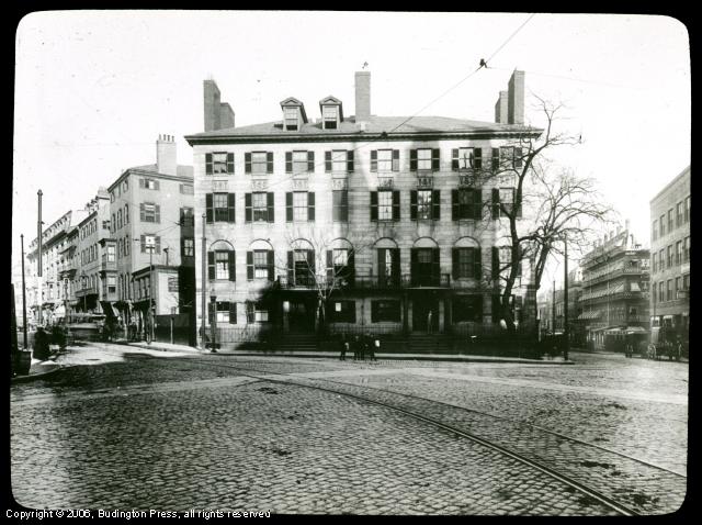 Bowdoin Sq. Looking West on Green St.